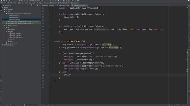 Firebase Authentication with Email and Password in Android Studio | Login & Register Android Studio смотреть онлайн
