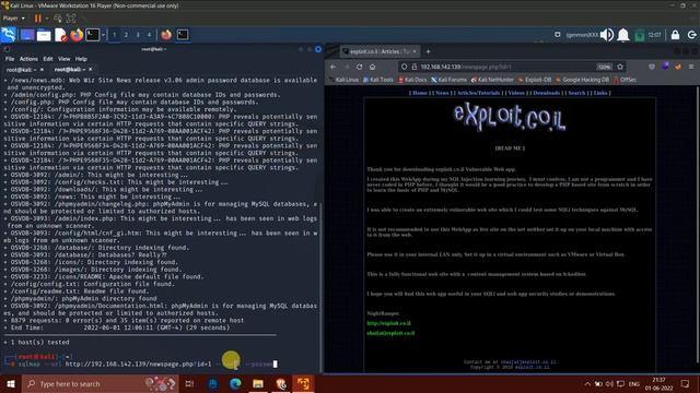 Exploit KB Vulnerable Web App VulnHub Machine Walkthrough смотреть онлайн