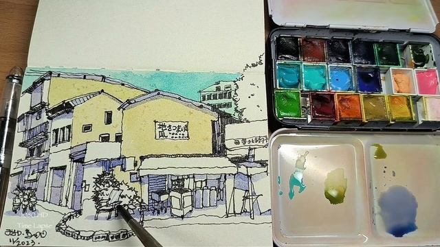 Drawing with Fountain Pen, Watercolor, Technical Pen, White Pen & Brush Sign Pens смотреть онлайн