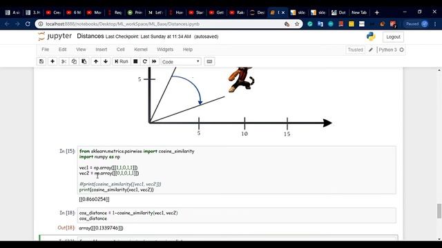 cosine similarity and cosine distance with Python | Machine learning with Python смотреть онлайн