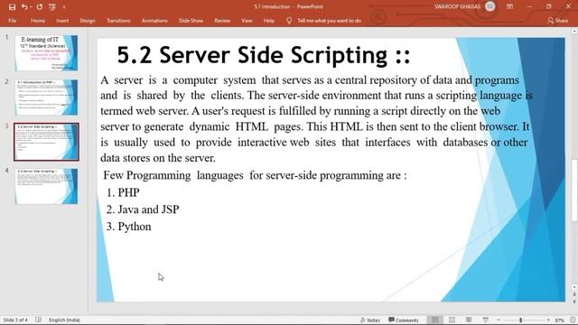 Introduction to PHP, Server side Scripting# ch.5 (PHP)#12th Science смотреть онлайн