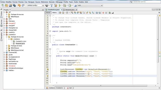 create Csv in java смотреть онлайн