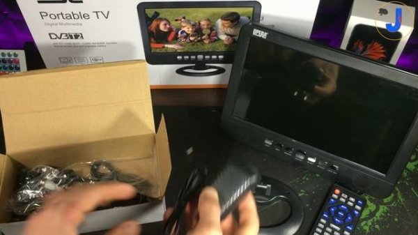 Обзор Portable TV Распаковка Настройка каналов Т2