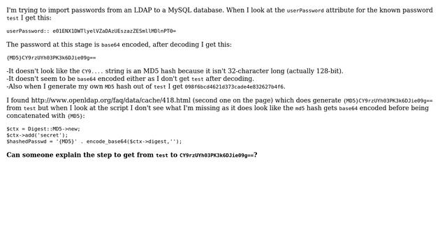 DevOps & SysAdmins: LDAP passwords encryption (userPassword attribute) смотреть онлайн