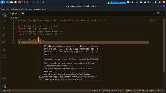 #1 Python tutorial for begginers | User input in Python | Command Line Input #pythonprogramming смотреть онлайн
