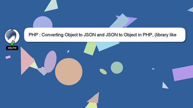 PHP : Converting Object to JSON and JSON to Object in PHP, (library like Gson for Java) смотреть онлайн