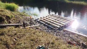 Пирс своими руками на винтовых сваях. Спуск в реку. Вологда. «СВ-Фундамент»