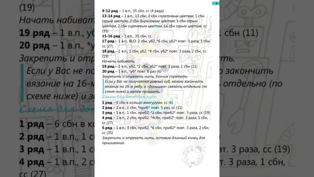 Робот, вязание крючком, МК, мастер класс в схемах. смотреть онлайн