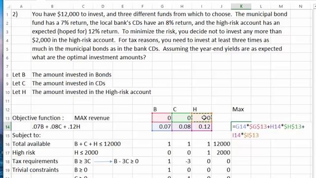 Linear Programming Investment Problem смотреть онлайн