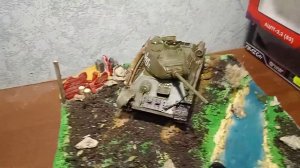 Диорама с танком Т -34   85   (1944)г.