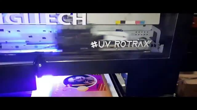 Wood Printing on A3 UV Printer with varnish | UV Rotrax смотреть онлайн