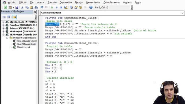 Método de GAUSS SEIDEL en Excel , código en Visual Basic (VBA) y teoría - Métodos numéricos. смотреть онлайн