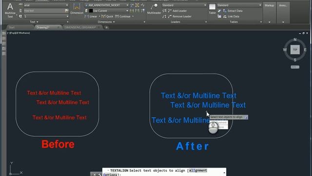TEXT ALIGN in AutoCAD 2016 смотреть онлайн