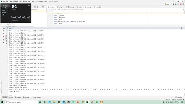 Artificial Bee Colony Intelligence Python Code Simulation смотреть онлайн