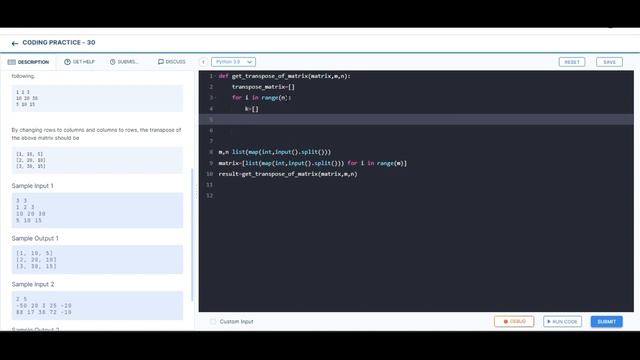 Transpose Matrix using Python | Learn with Example | Coding Practice 30 | Nxtwave ccbp4.0 смотреть онлайн