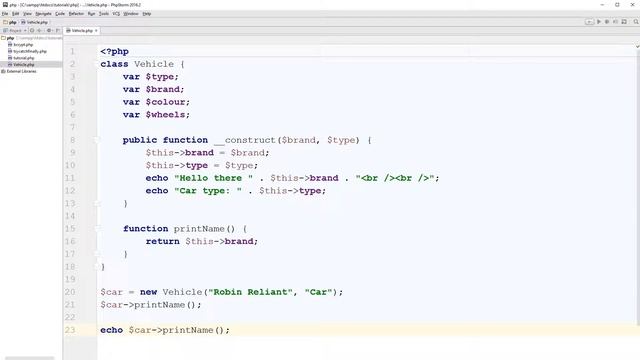PHP Tutorial - #108 - OOP: Adding Functions To Your Class смотреть онлайн