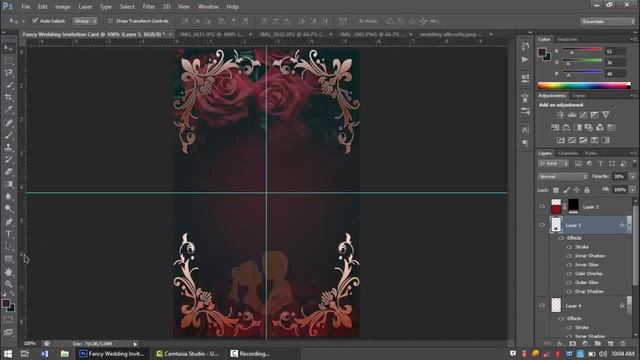 How to make a invitation card in PHOTOSHOP CS6 смотреть онлайн