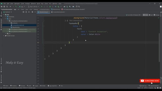 How to Implement Content Expanded Animation in Jetpack Compose | Android | Kotlin | Make it Easy смотреть онлайн