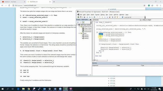 How to swap two excel ranges using VBA code смотреть онлайн