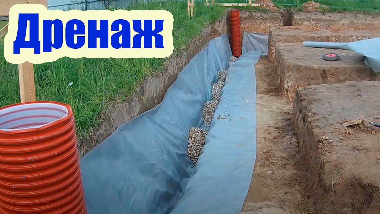 ДРЕНАЖНАЯ СИСТЕМА ЛЕНТОЧНОГО ФУНДАМЕНТА. КАК ЭТО СДЕЛАТЬ ПРАВИЛЬНО смотреть онлайн