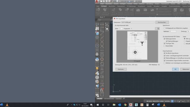 LORO-X Maßzeichnung von PDF in AutoCAD importieren смотреть онлайн