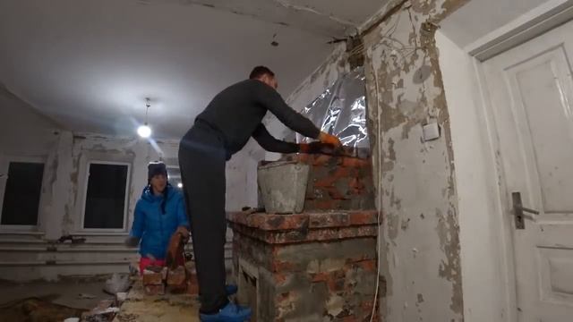 Кладу камин своими руками первый раз ( часть 6 ) \ Деревенские будни смотреть онлайн