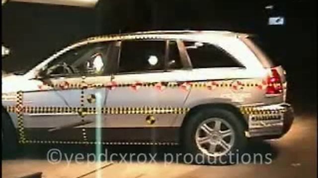 04 Chrysler Pacifica crash test (NHTSA Frontal and Side) смотреть онлайн