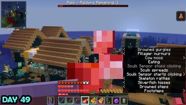 I Survived 100 Days In A Minecraft SCULK APOCALAYPSE...