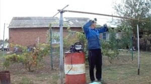 Уличная сушилка для белья.Все просто и надежно.