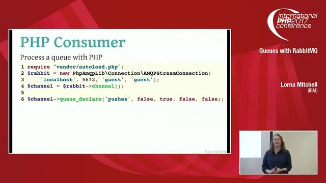 Queues with RabbitMQ - Lorna Mitchell | IPC 2017 смотреть онлайн