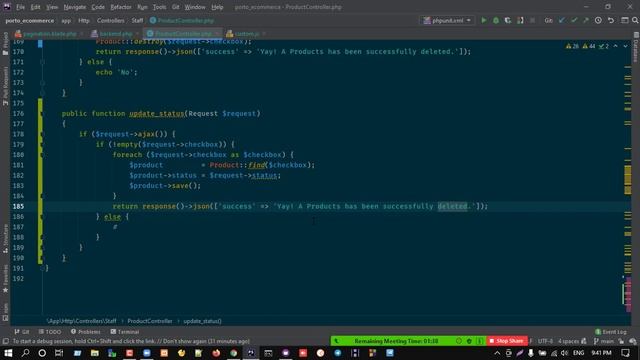 Laravel 8 - Class 31 - Update status multiple rows with checkboxes, update product price with ajax смотреть онлайн