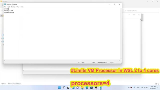 Changing the Amount of CPU and Ram (WSL) смотреть онлайн