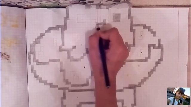 РИСУЮ КОТИКА В ПОНЧИКЕ ПО КЛЕТОЧКАМ||YANA FI смотреть онлайн