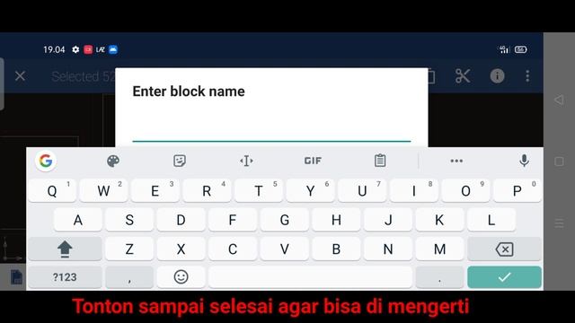 MENERAPKAN ETIKET DI BLOCK (GnaCAD for android) смотреть онлайн