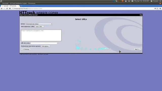 WebHTTrack Website Copier - Ubuntu 10.10 смотреть онлайн