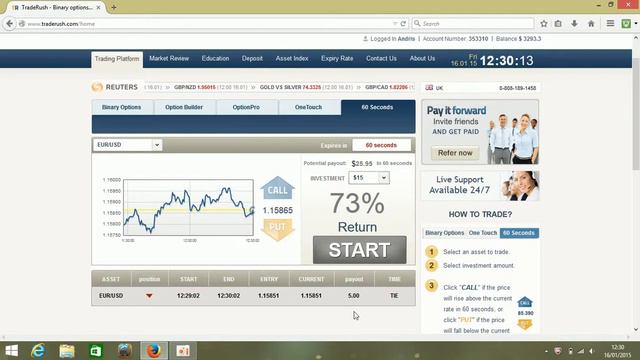 Бинарные Опционы- Урок 3 Простая Стратегия 60 Секунд !!! смотреть онлайн