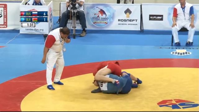 SAMBO WC 2016 100kg MIKHALYLIN VYACHESLAV RUS KAZUSIONAK ANDREI BLR смотреть онлайн