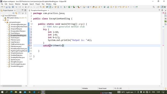 Exception Handling in Java using try catch & finally block смотреть онлайн