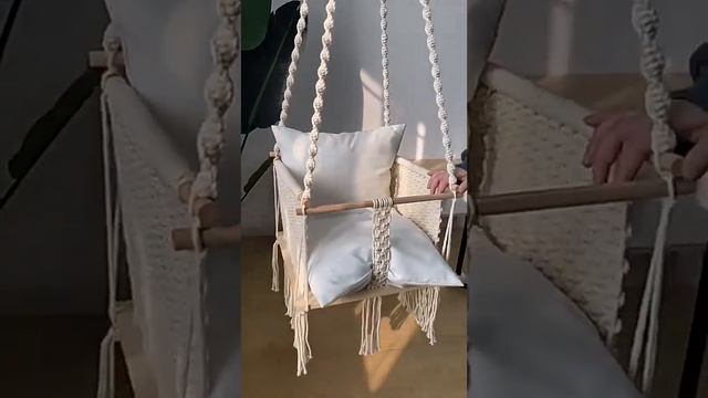 ✨Cotton Rope Weave Macrame Hanging Swing Chair #relaxlife #hammock #giftideas смотреть онлайн