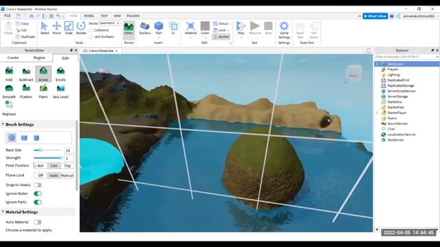 Roblox. Создание ландшафта с помощью Terrain Editor смотреть онлайн