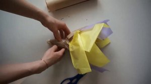 Упаковка букета. Тишью и крафт