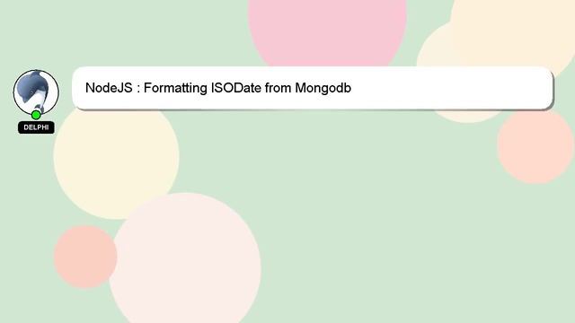 NodeJS : Formatting ISODate from Mongodb смотреть онлайн