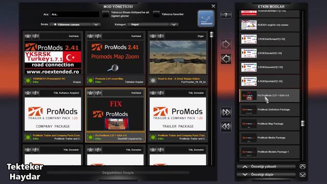 ETS2 1.35 - DX11 + Promods 2.41 + EAA + Roextended + YKSRSK ve 3 harita смотреть онлайн