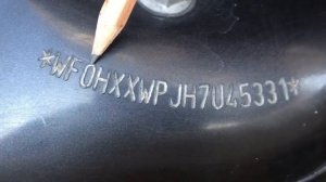 Ford Fiesta - Vehicle Identification Number (VIN) decoded