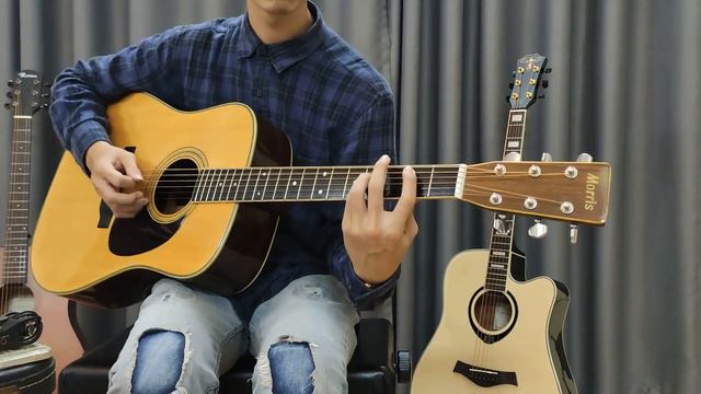 Morris W-30 Vintage acoustic guitar sound test смотреть онлайн