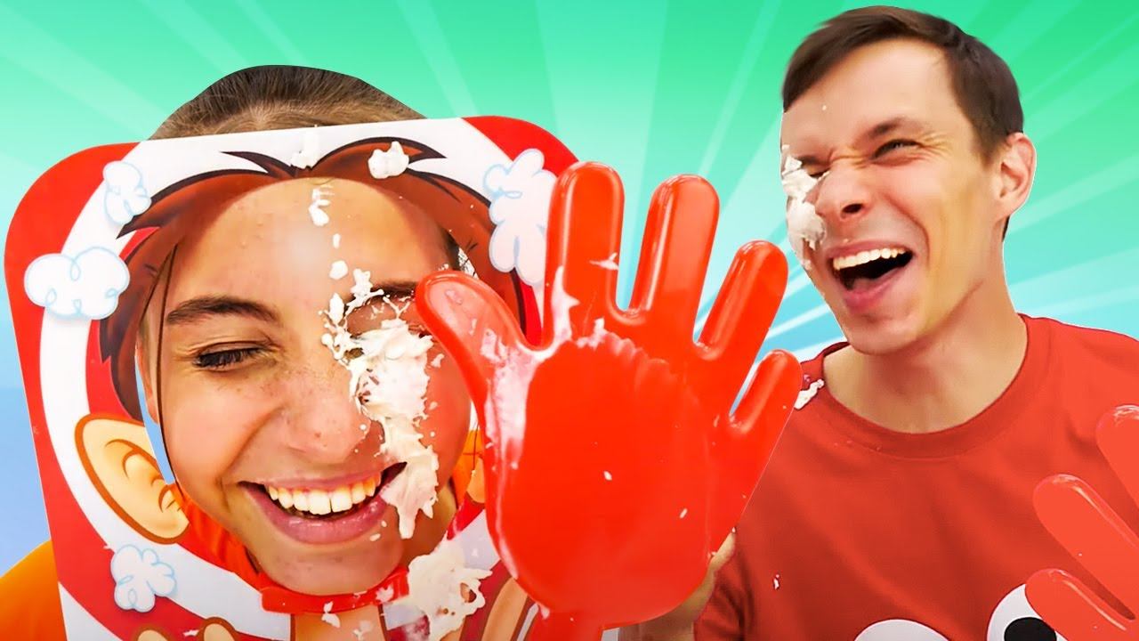 Весёлые игры дома - Челлендж Пирог в Лицо! - Сборник видео приколы в шоу Вики Pie Face Challenge смотреть онлайн