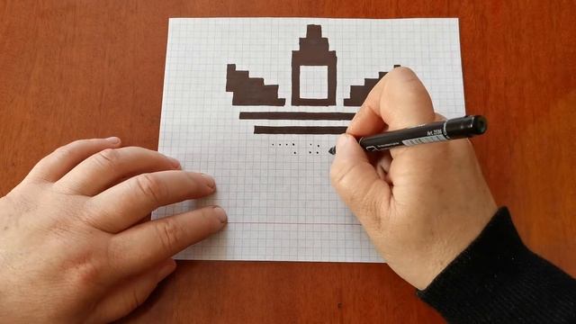 Рисуем ЛОГОТИП АДИДАС! Рисунки По Клеточкам! КАК НАРИСОВАТЬ PIXEL ART ADIDAS смотреть онлайн