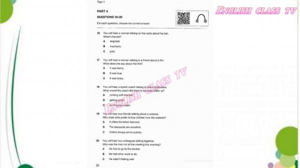 KET | Listening TEST 1 | A2 Key 1 Authentic Practice Tests 2020 | Cambridge