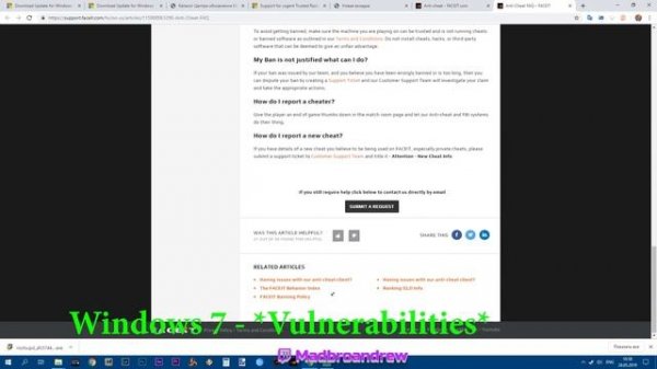 FIX Faceit "system is out of date, certificate error and critical windows security vulnerabilities