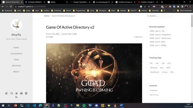 Intro  - Game Of Active Directory V2 (GOAD)